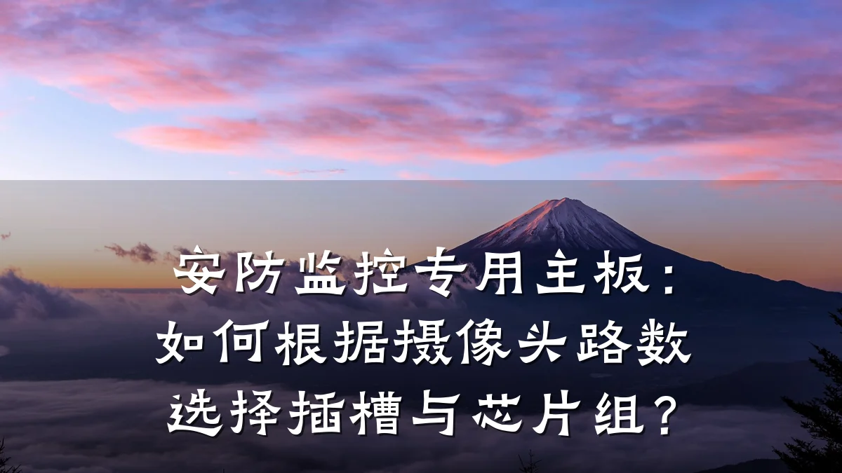 安防监控专用主板：如何根据摄像头路数选择插槽与芯片组？