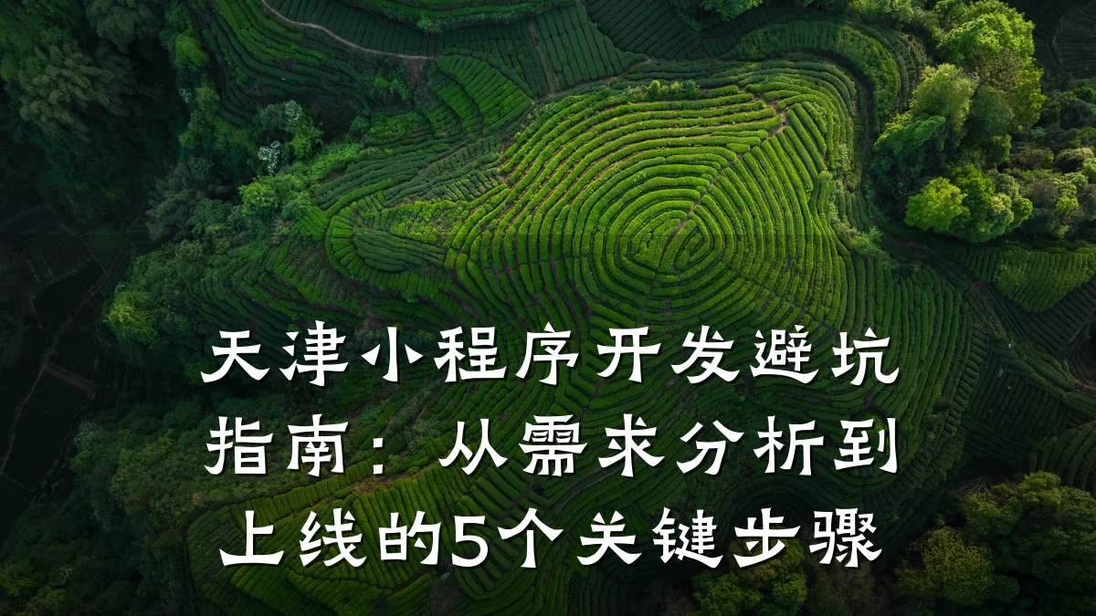 天津小程序开发避坑指南：从需求分析到上线的5个关键步骤