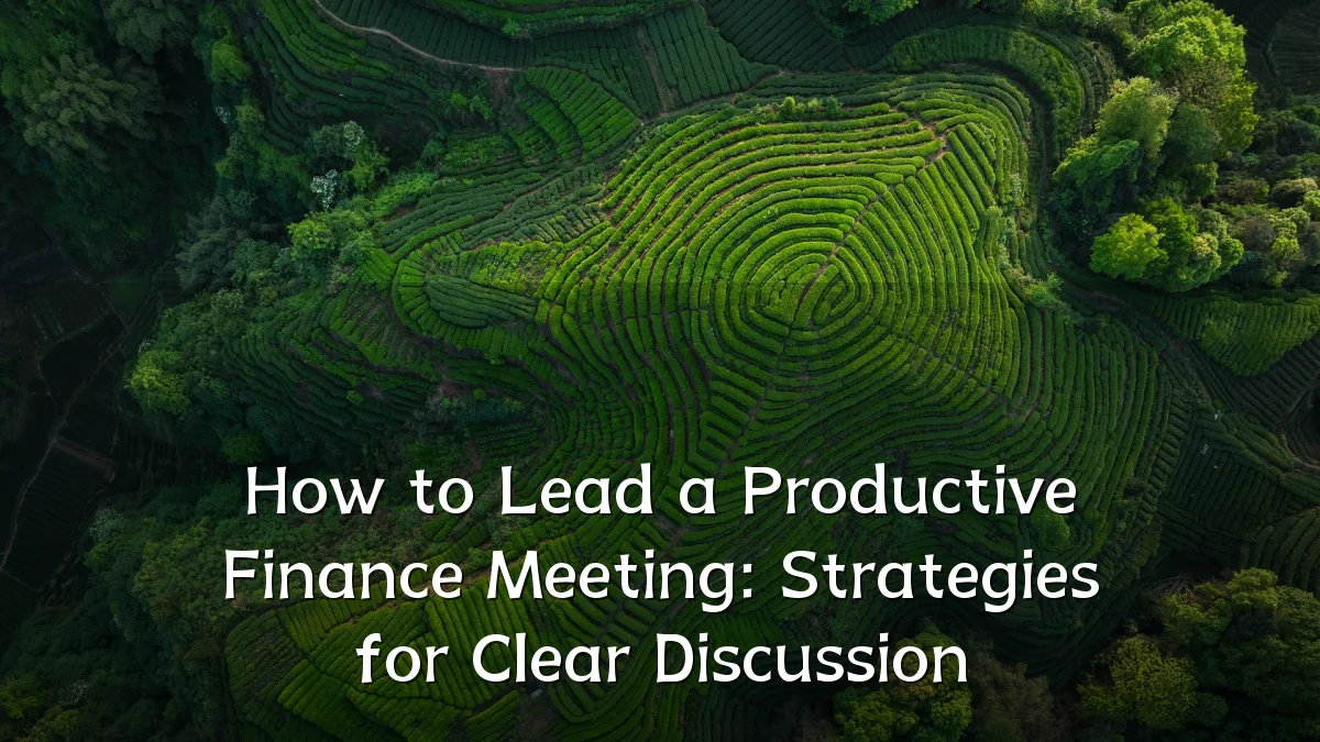 How to Lead a Productive Finance Meeting: Strategies for Clear Discussion
