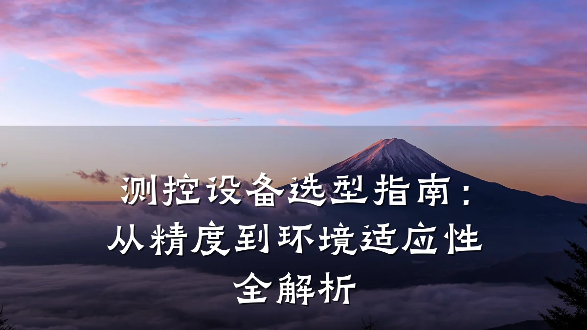 测控设备选型指南:从精度到环境适应性全解析