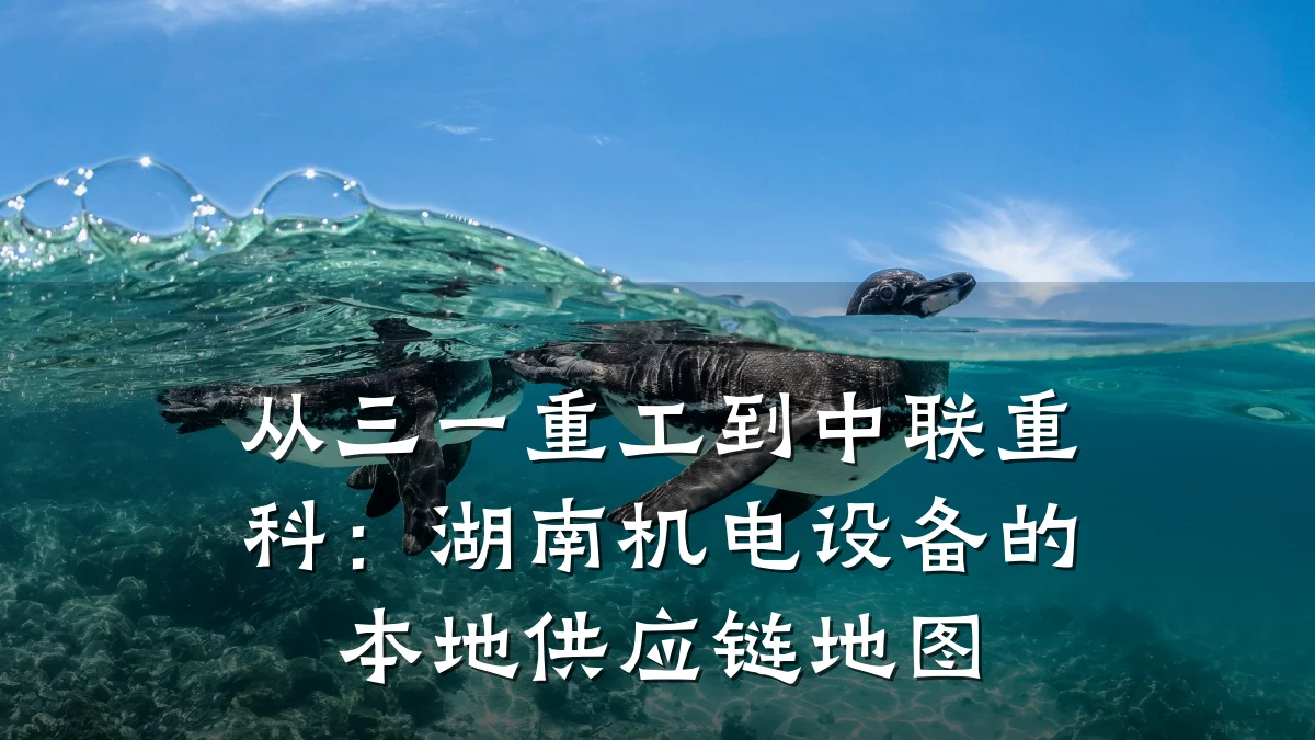 从三一重工到中联重科：湖南机电设备的本地供应链地图