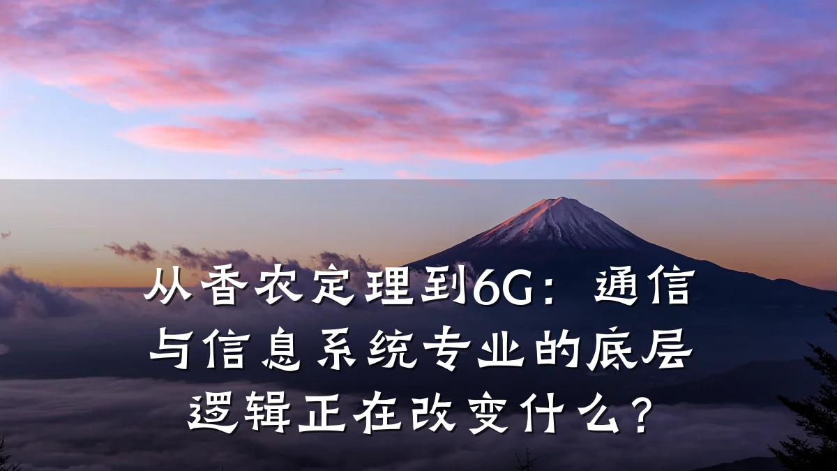 从香农定理到6G:通信与信息系统专业的底层逻辑正在改变什么?