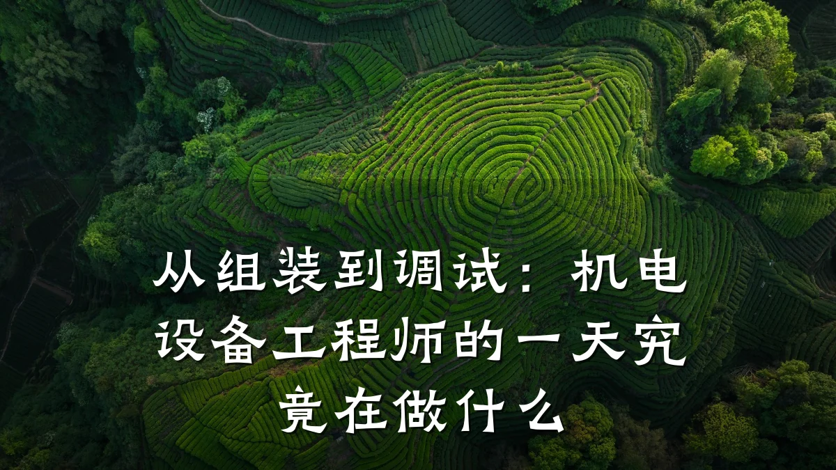 从组装到调试：机电设备工程师的一天究竟在做什么