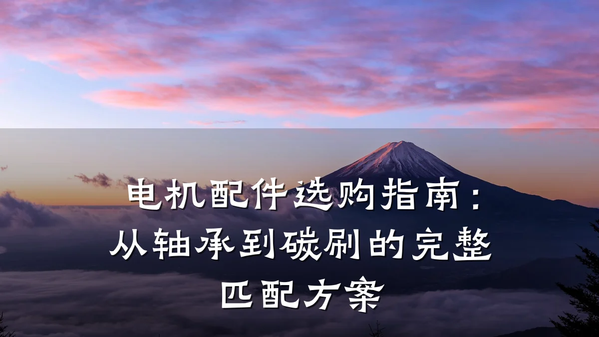 电机配件选购指南：从轴承到碳刷的完整匹配方案