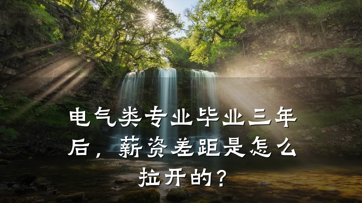 电气类专业毕业三年后，薪资差距是怎么拉开的？