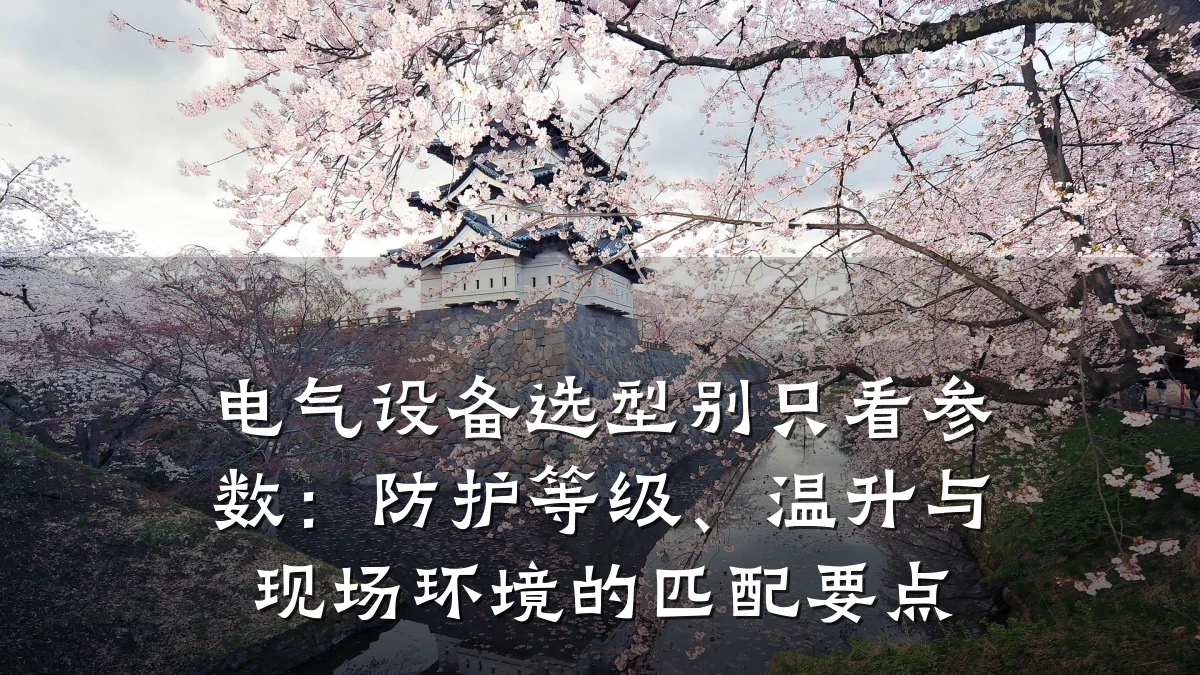电气设备选型别只看参数:防护等级、温升与现场环境的匹配要点