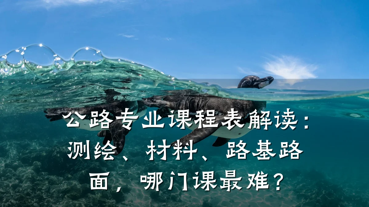 公路专业课程表解读：测绘、材料、路基路面，哪门课最难？