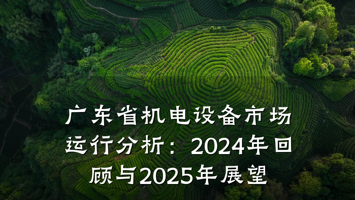 广东省机电设备市场运行分析：2024年回顾与2025年展望