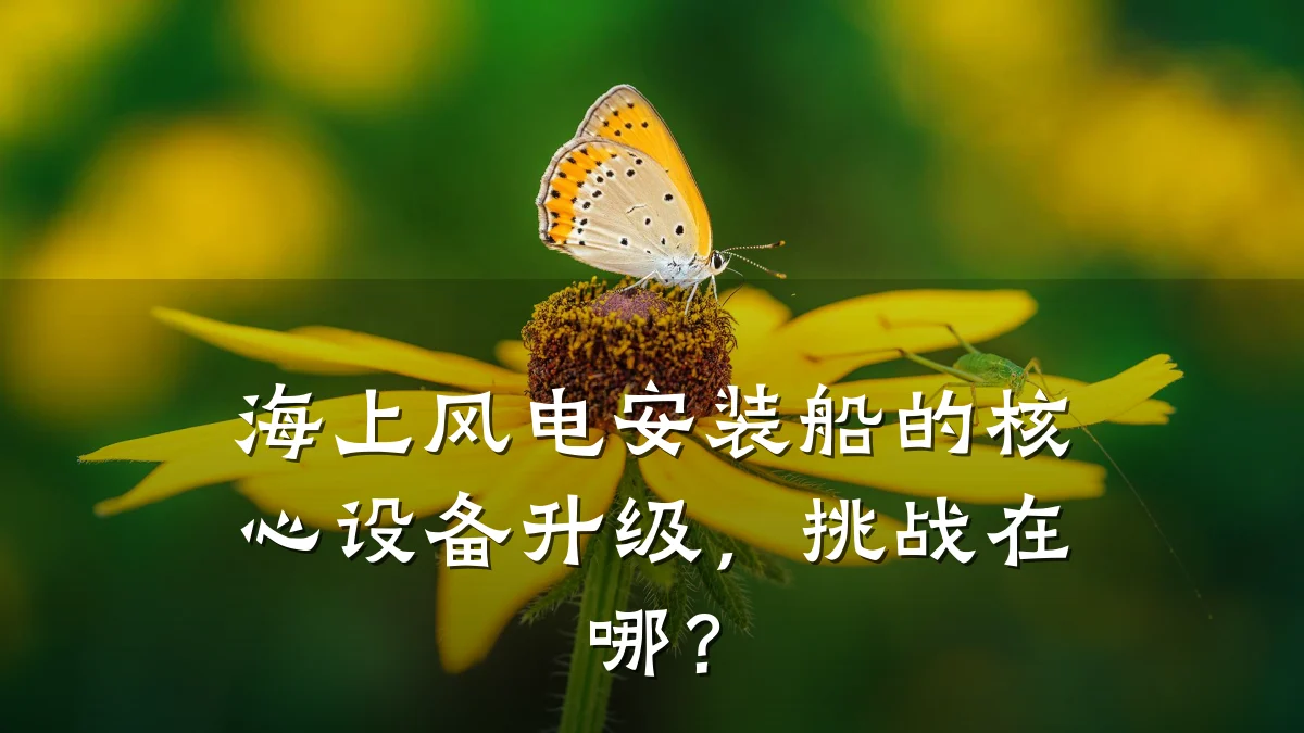 海上风电安装船的核心设备升级，挑战在哪？