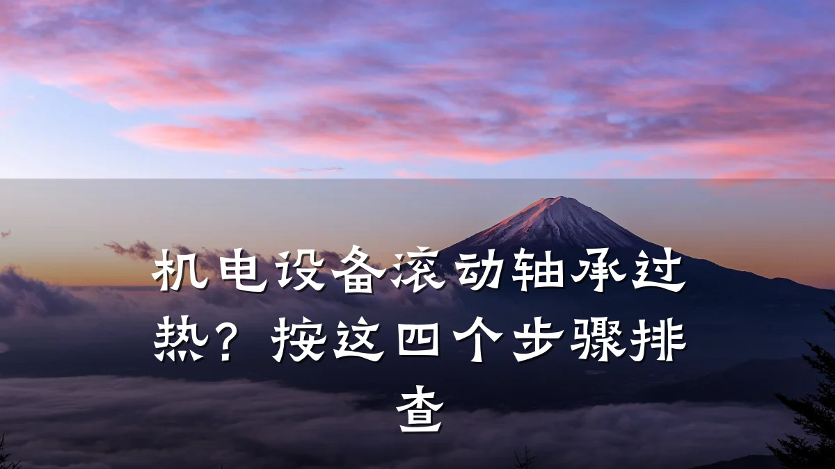 机电设备滚动轴承过热?按这四个步骤排查