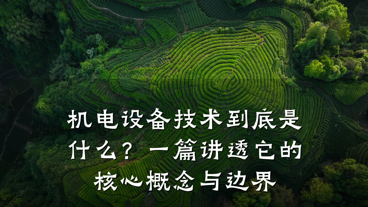 机电设备技术到底是什么？一篇讲透它的核心概念与边界