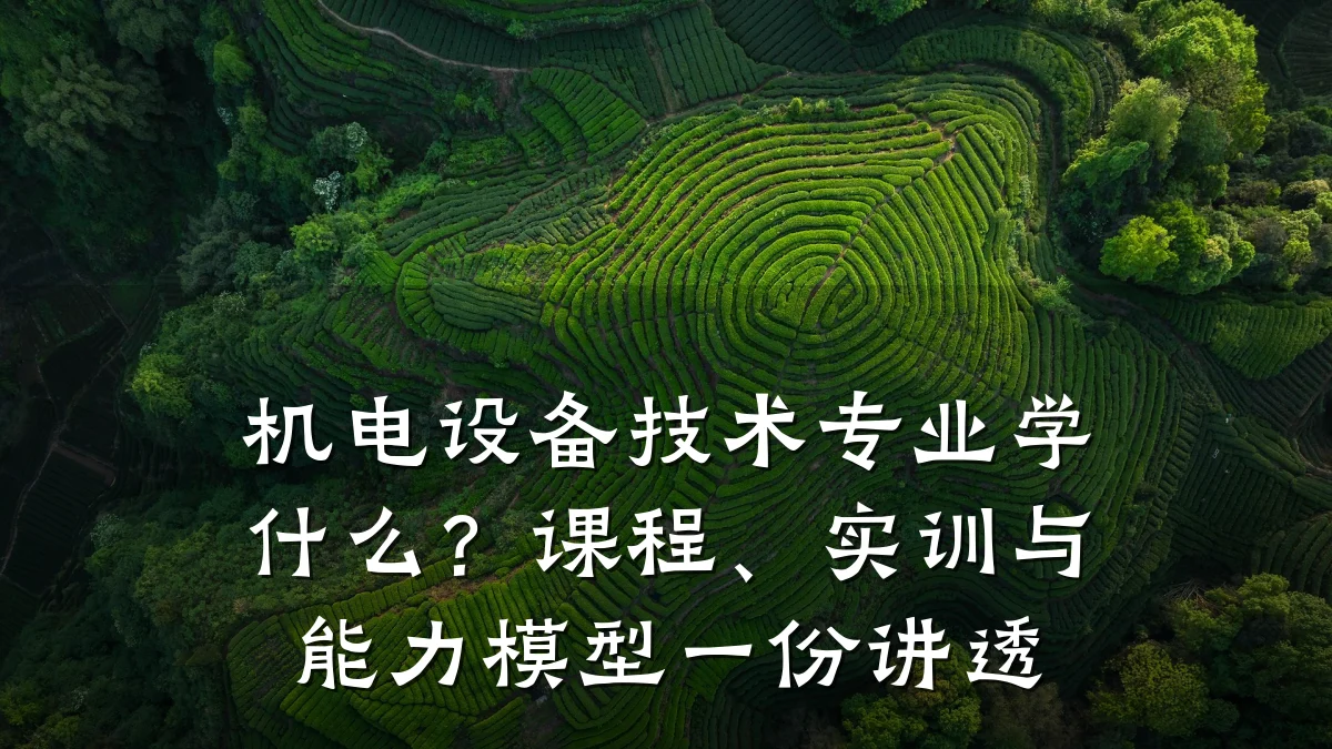 机电设备技术专业学什么？课程、实训与能力模型一份讲透