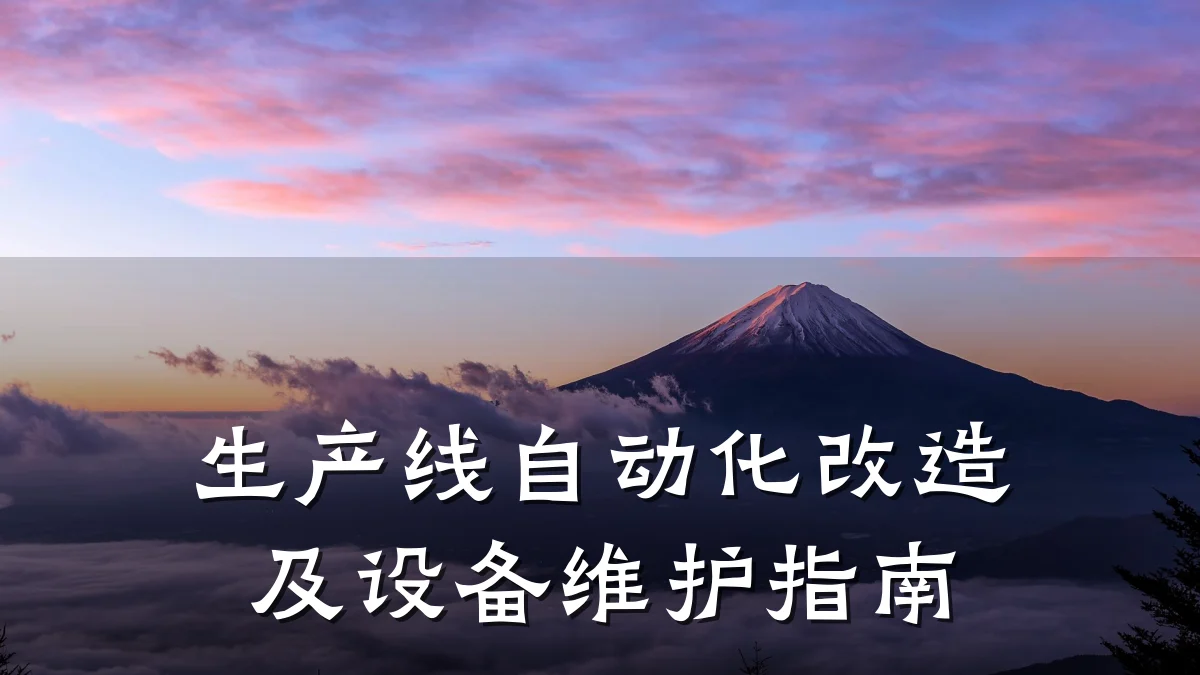 生产线自动化改造及设备维护指南