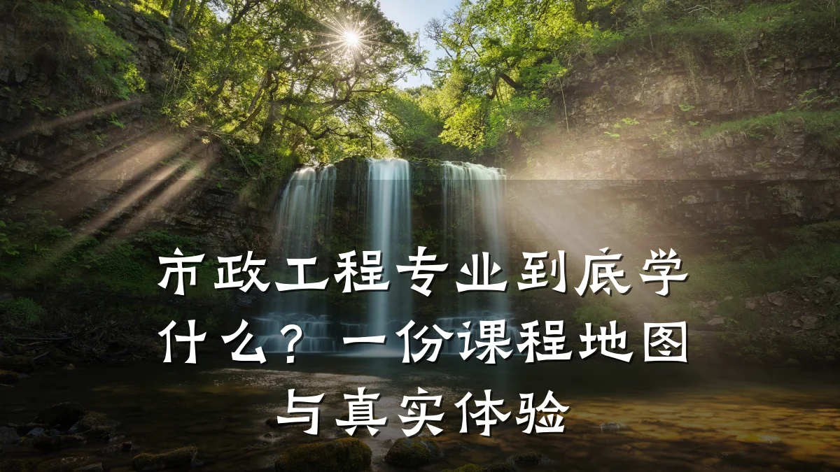 市政工程专业到底学什么？一份课程地图与真实体验
