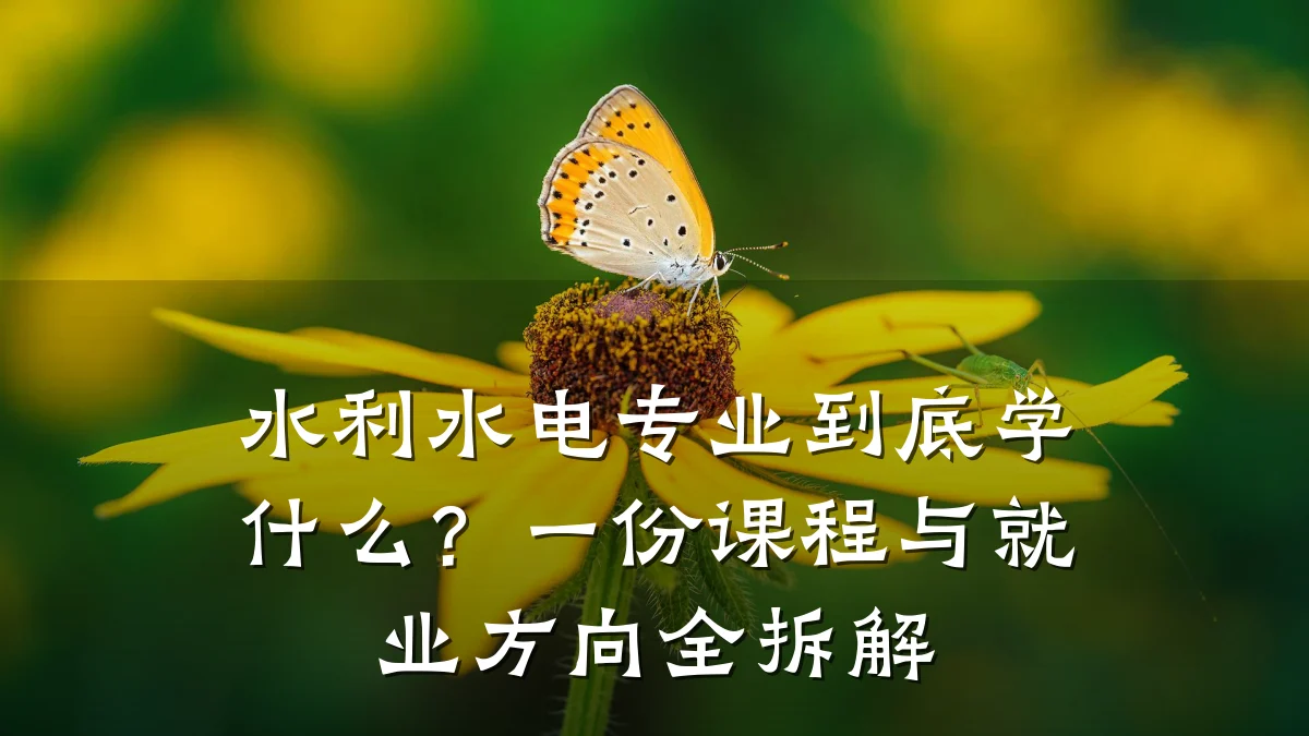 水利水电专业到底学什么？一份课程与就业方向全拆解