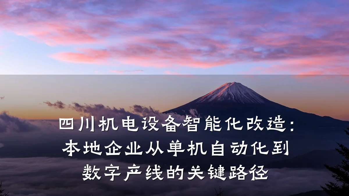 四川机电设备智能化改造：本地企业从单机自动化到数字产线的关键路径