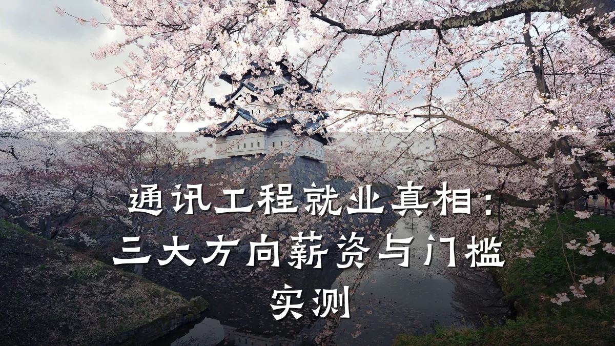 通讯工程就业真相：三大方向薪资与门槛实测