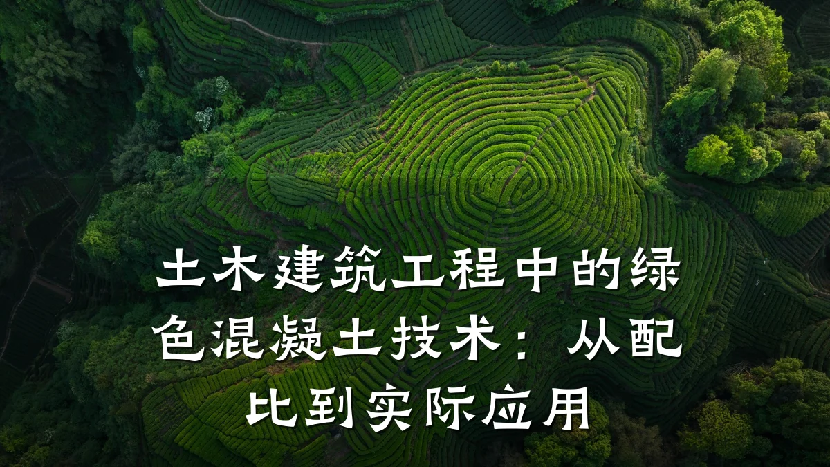 土木建筑工程中的绿色混凝土技术:从配比到实际应用