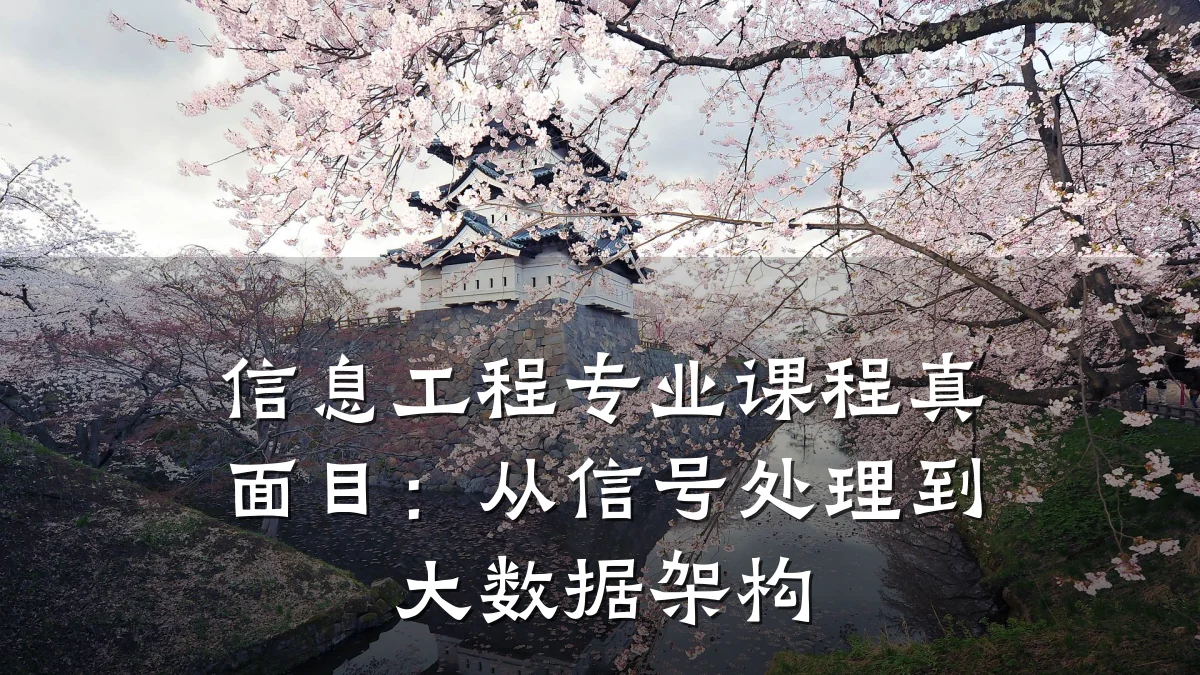 信息工程专业课程真面目：从信号处理到大数据架构
