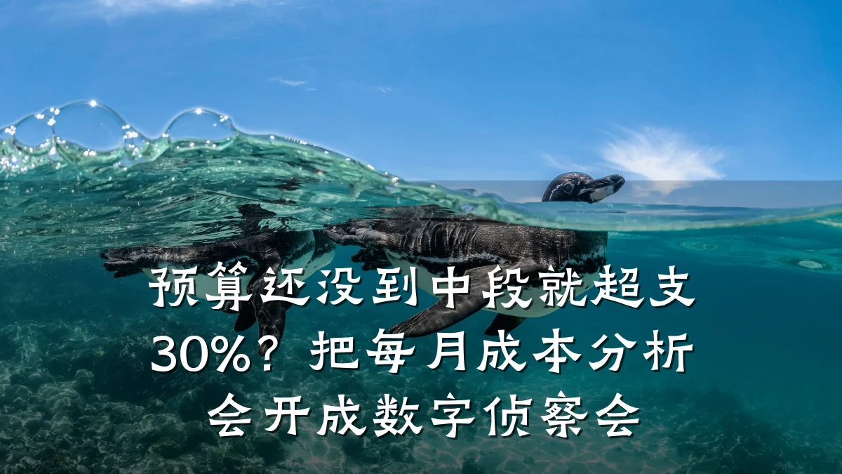 预算还没到中段就超支30%？把每月成本分析会开成数字侦察会