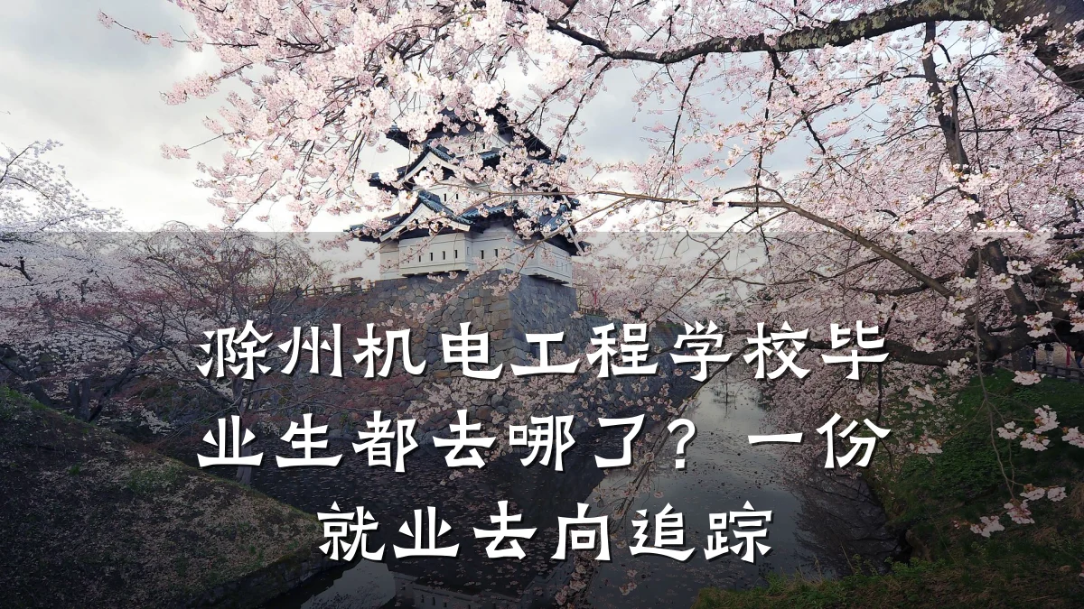 滁州机电工程学校毕业生都去哪了？一份就业去向追踪