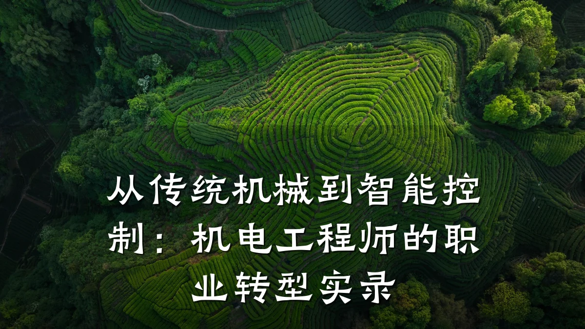 从传统机械到智能控制:机电工程师的职业转型实录