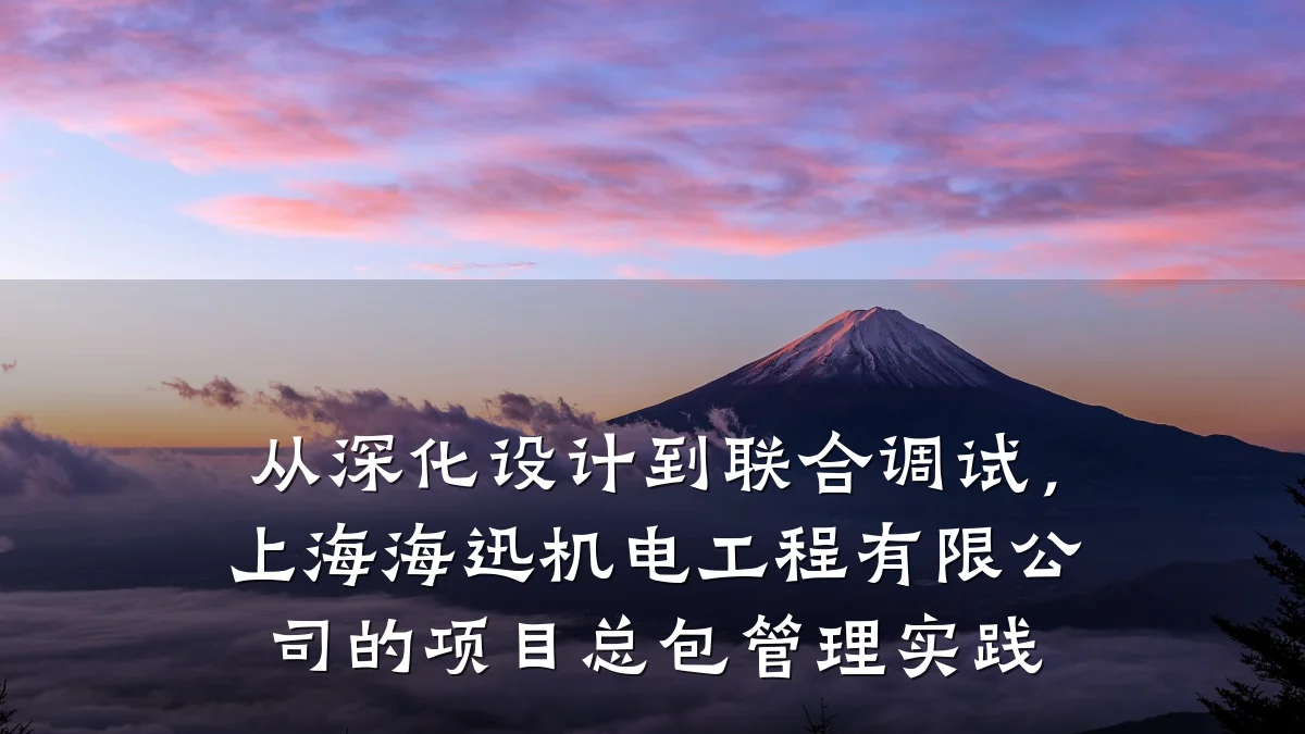 从深化设计到联合调试,上海海迅机电工程有限公司的项目总包管理实践