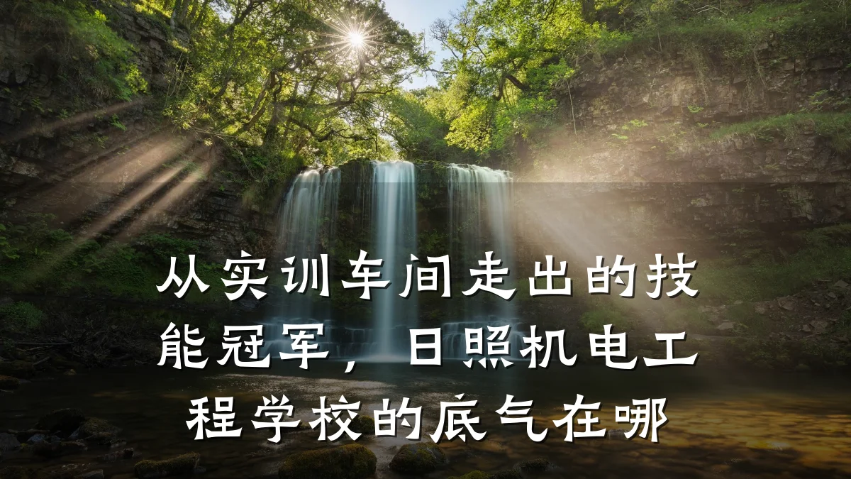从实训车间走出的技能冠军,日照机电工程学校的底气在哪