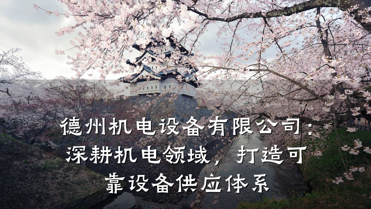 德州机电设备有限公司：深耕机电领域，打造可靠设备供应体系