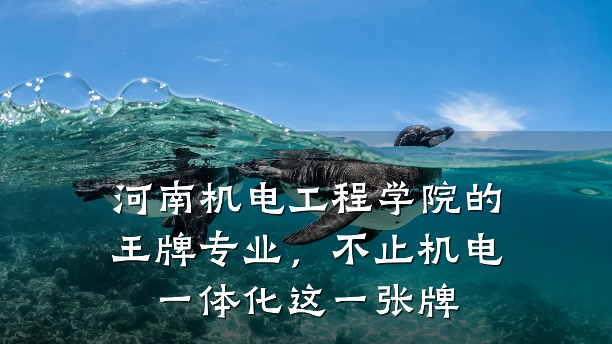 河南机电工程学院的王牌专业，不止机电一体化这一张牌