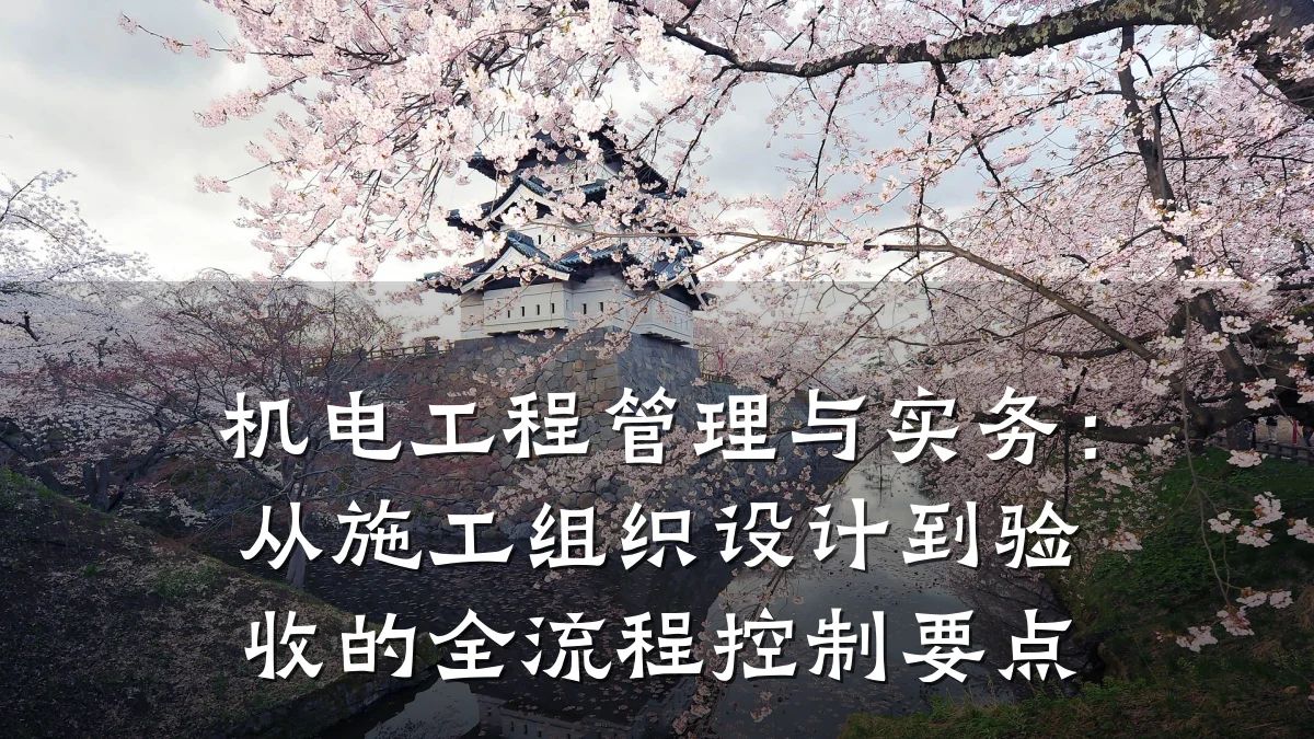 机电工程管理与实务:从施工组织设计到验收的全流程控制要点
