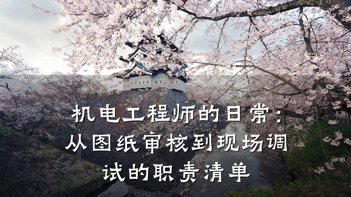 机电工程师的日常:从图纸审核到现场调试的职责清单