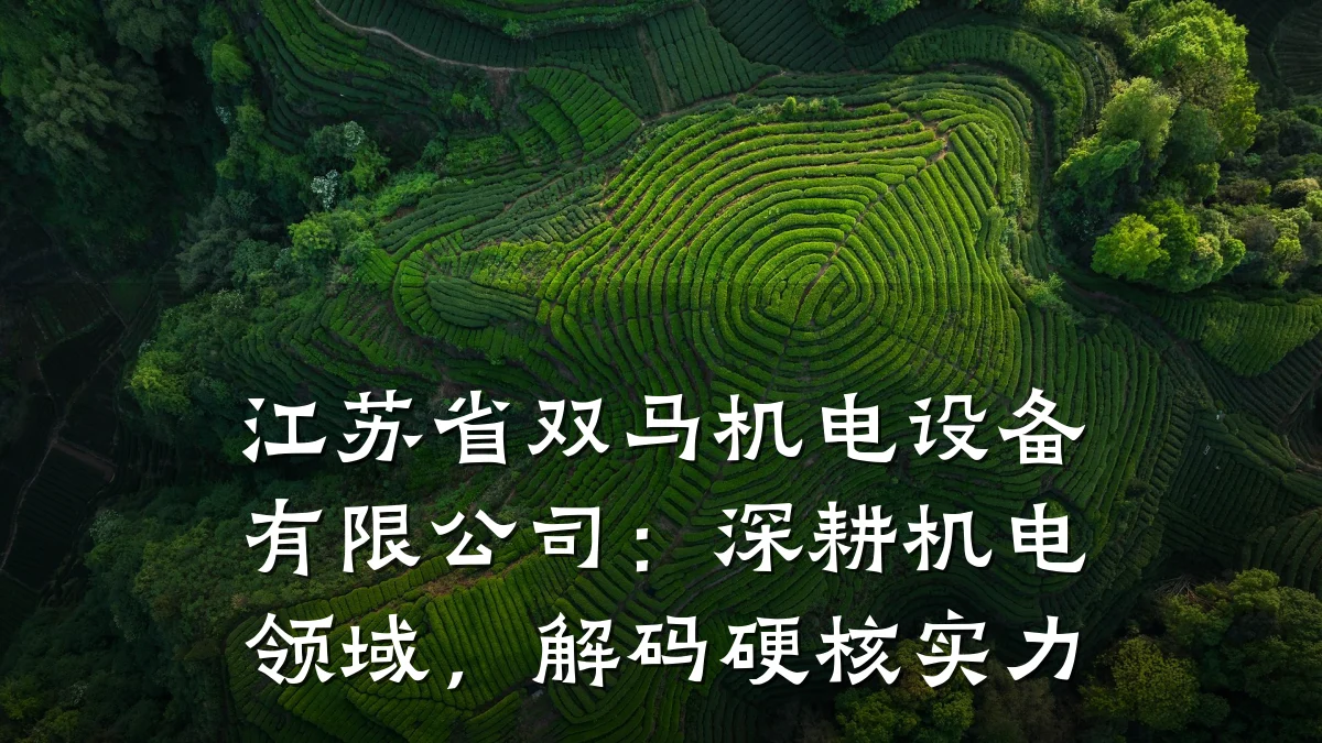 江苏省双马机电设备有限公司：深耕机电领域，解码硬核实力