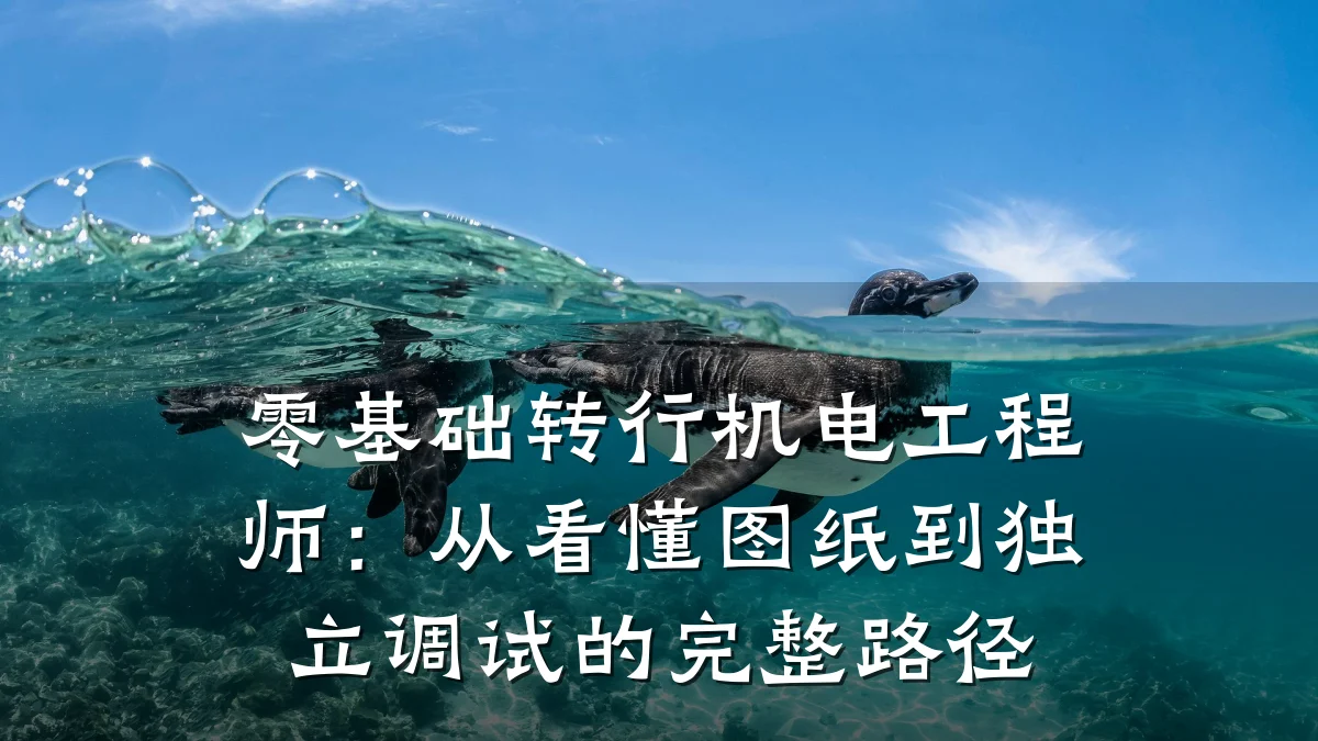 零基础转行机电工程师:从看懂图纸到独立调试的完整路径