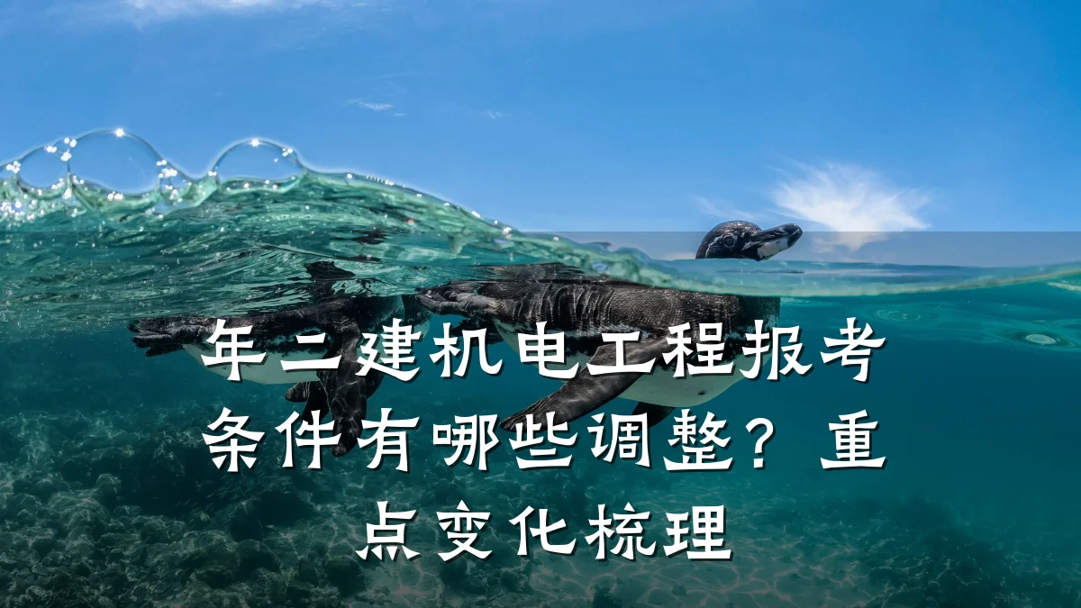 年二建机电工程报考条件有哪些调整？重点变化梳理