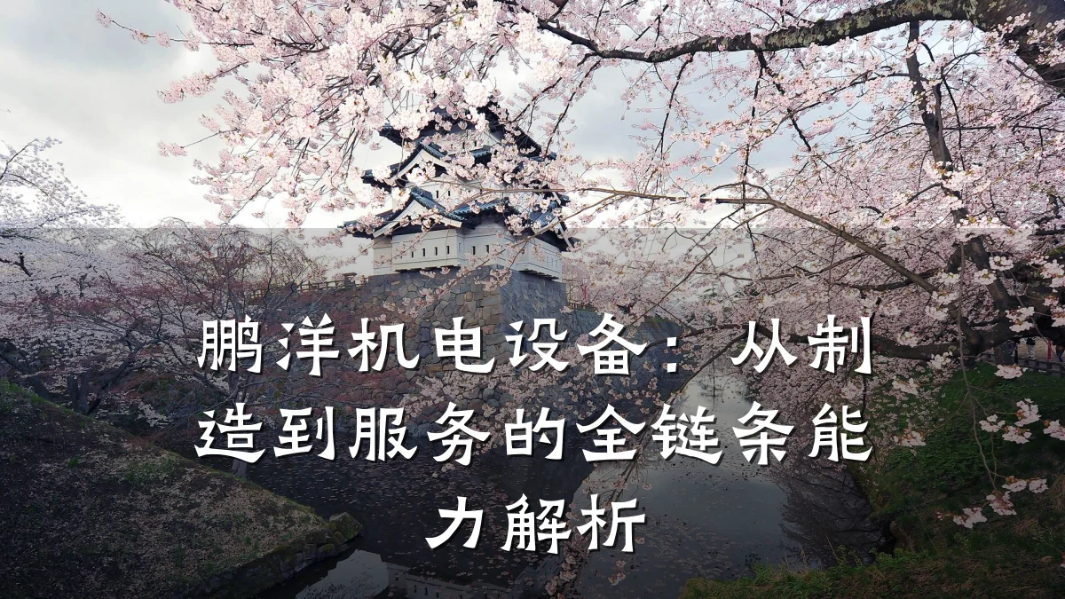 鹏洋机电设备：从制造到服务的全链条能力解析