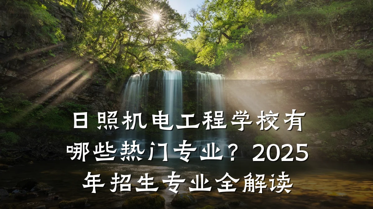 日照机电工程学校有哪些热门专业?2025年招生专业全解读