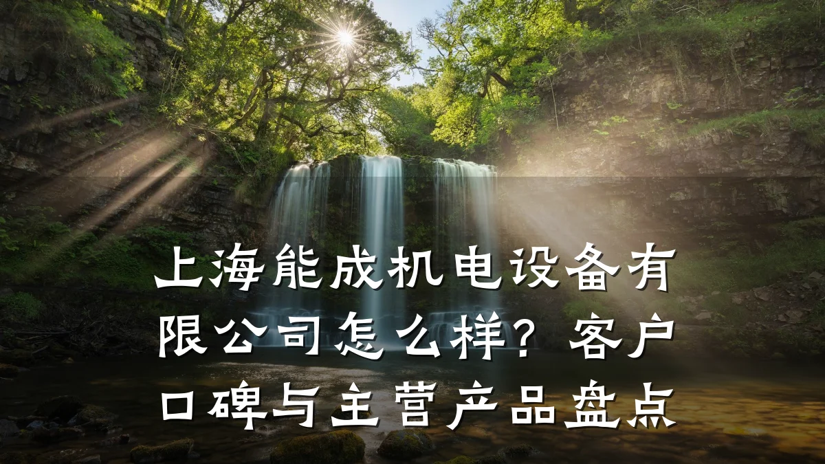上海能成机电设备有限公司怎么样？客户口碑与主营产品盘点