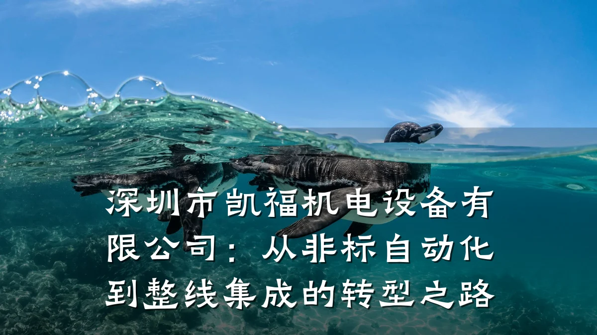 深圳市凯福机电设备有限公司：从非标自动化到整线集成的转型之路