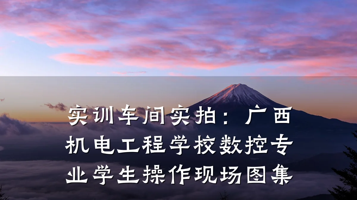 实训车间实拍：广西机电工程学校数控专业学生操作现场图集