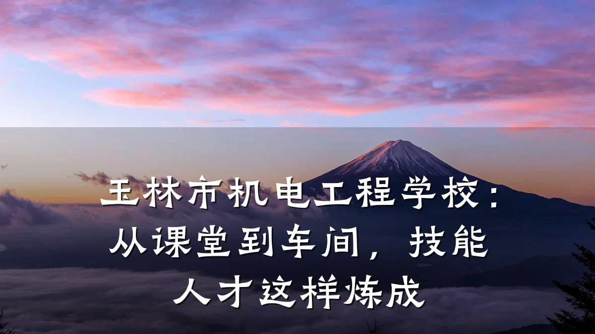 玉林市机电工程学校：从课堂到车间，技能人才这样炼成